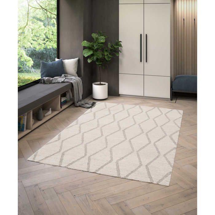 Tapis - DANSMAMAISON - COCOON - 160x230 cm - Blanc - Moderne