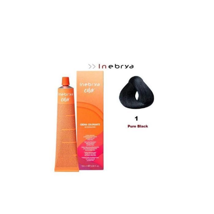 Inebrya InebryaE Crème Colorante Professionnelle Pour Cheveux 100ml 1 Pure Black