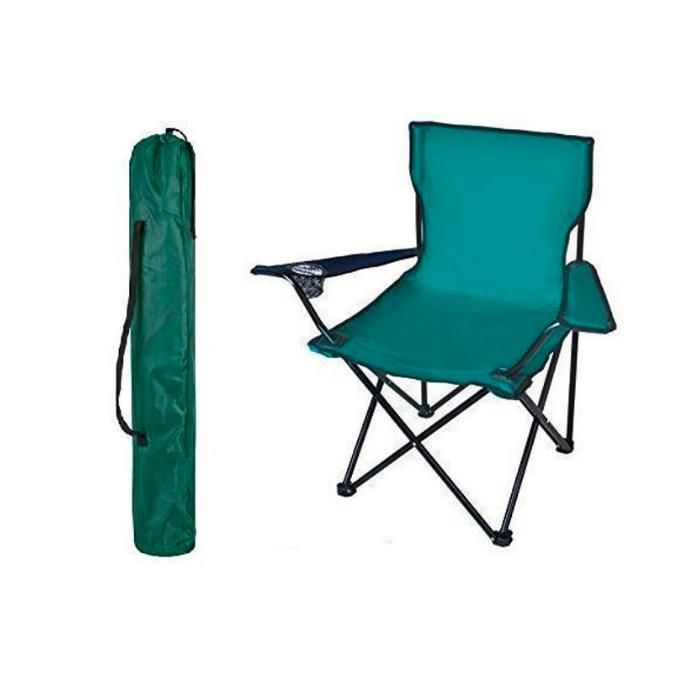 Chaise de camping - Non spécifié - Pliante - Avec porte-gobelet - Sac de transport - Noir