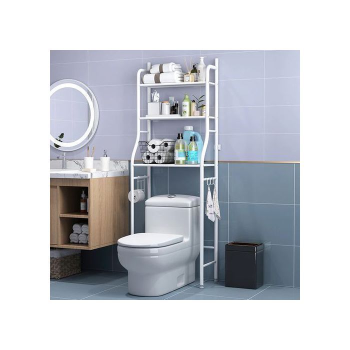 Étagère WC Toilette 3 Étages Meuble de( Salle de Bains.)
