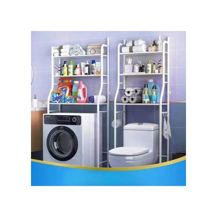 Organisateur de Salle de Bain à 3 étagères au-Dessus des Toilettes, Support de Toilette Multifonctionnel