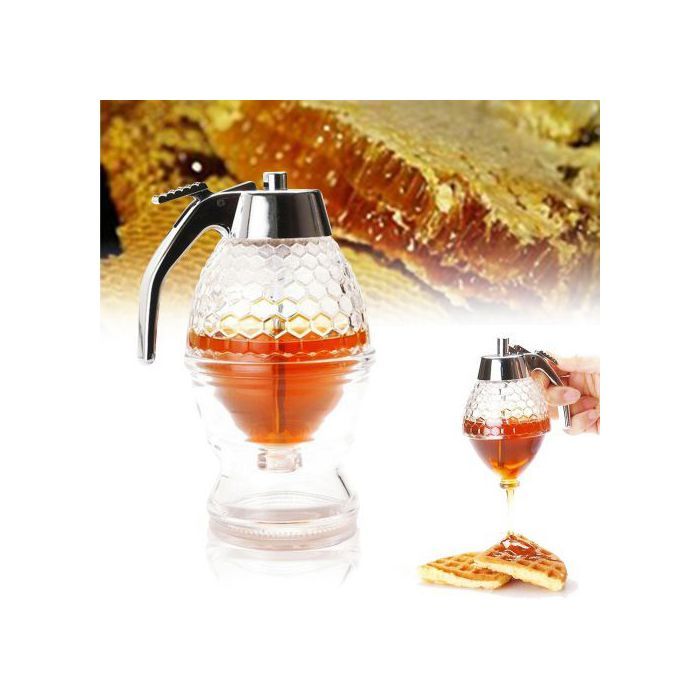 200ml Acrylique Miel Distributeur Sirop Jar Bouteille Holder Cuisine