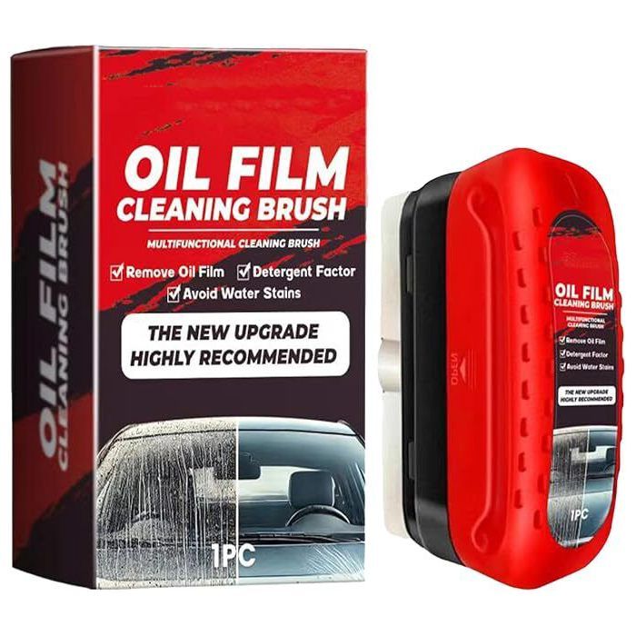 Brosse de nettoyage pour film d'huile automobile pour vitres anti-pluie et anti-buée