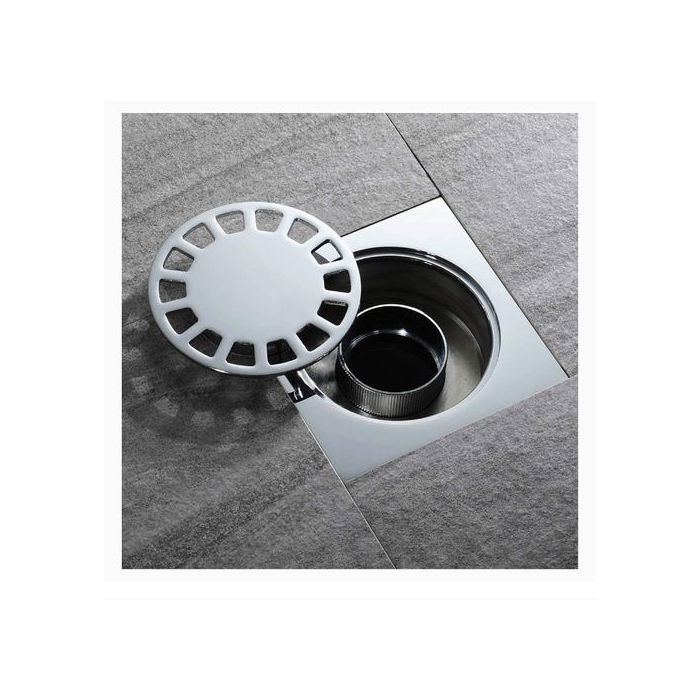 Vidange de sol - GENERIC - Drain de douche - Acier inoxydable - 10 cm - 9.8 cm x 9.8 cm
