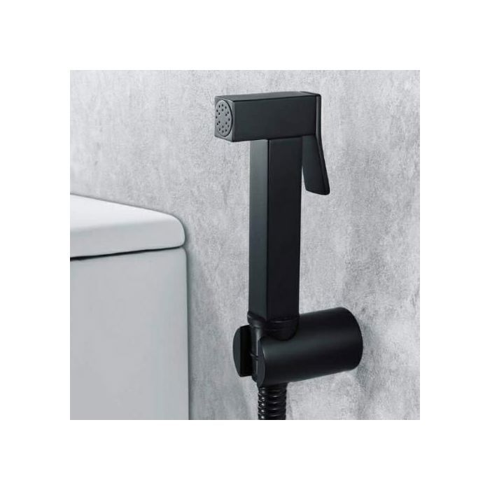 Douchette hygiène WC - PALAMAN - Noir - Avec support - Flexible - Qualité supérieure