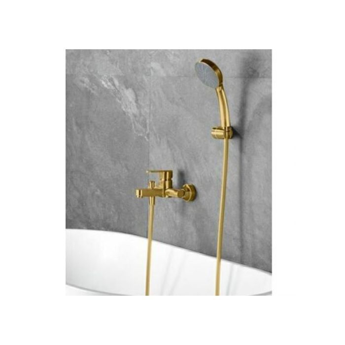 Robinet Mitigeur Douche - GENERIC - Gold - Acier Inoxydable - Douchette Flexible - 1 Pièce