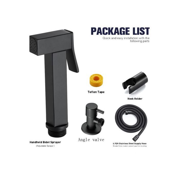 Douchette hygiène wc pour salle de bain couleur noir  ;DOUCHETTE NOIR