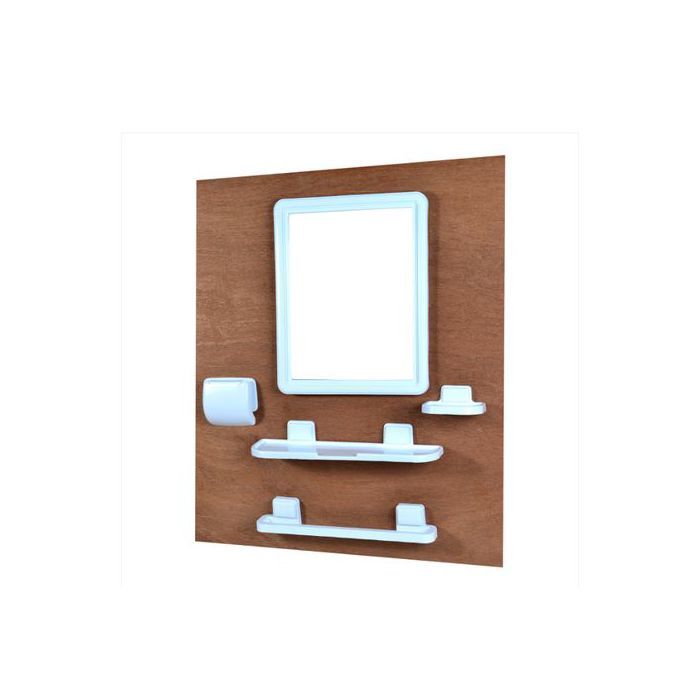 Miroir salle de bain avec accessoires salle de bain ;miroir mural