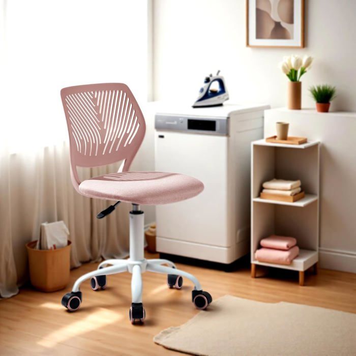 Chaise Bureau Rose 44×40×75-85cm 2309250000018
