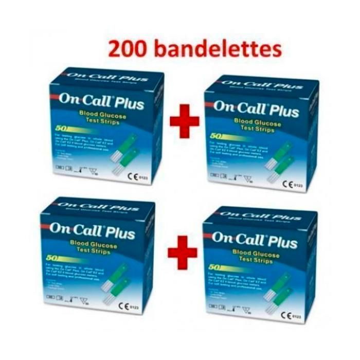 Pack 04 Boites Bandelettes 50 X 4 ON CALL PLUS ( 200 bandelettes )