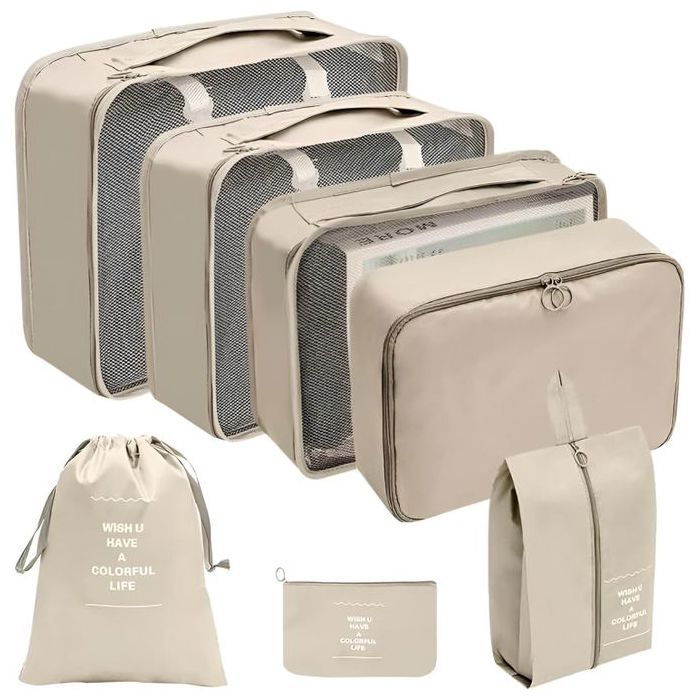 7 Sacs de Rangement pour Valise Organisateur de Voyage Multifonction