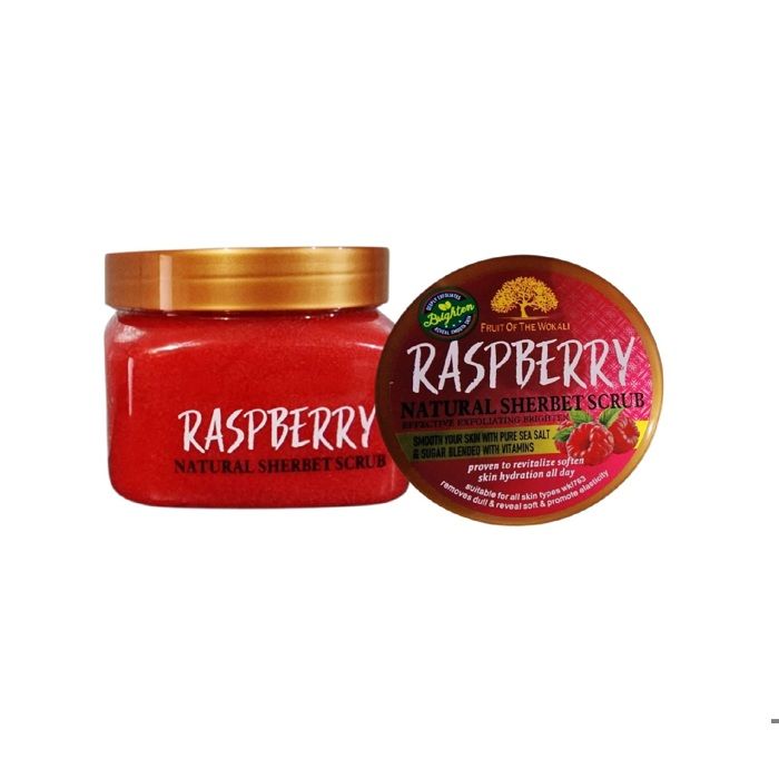 Gommage naturel à la Framboise . Efficace, exfoliant et éclaircissant 600G