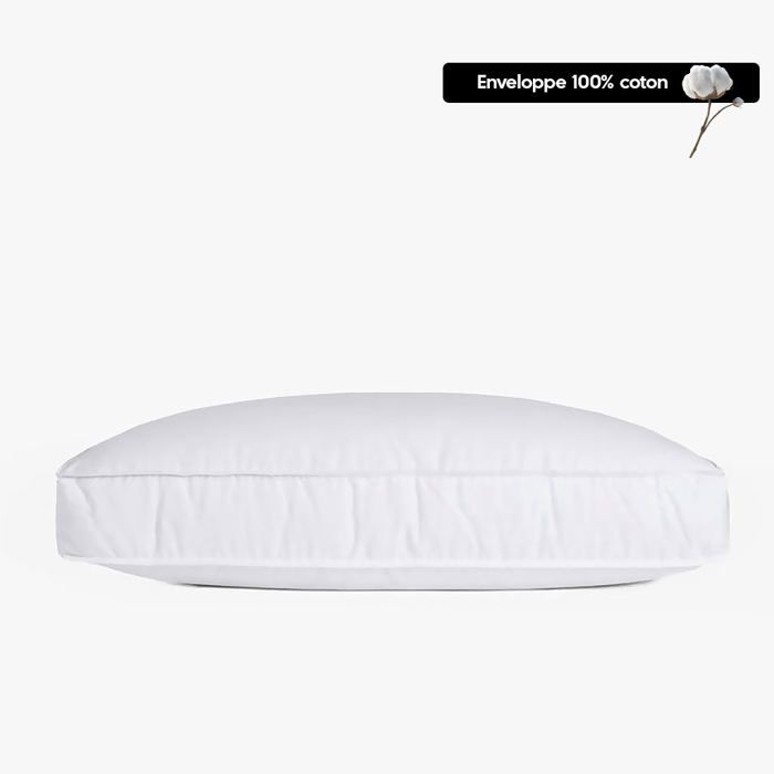 Oreiller - MAISON GOOD AND WELL - Moelleux Premium - 100% coton - 50x70 cm - 1555g