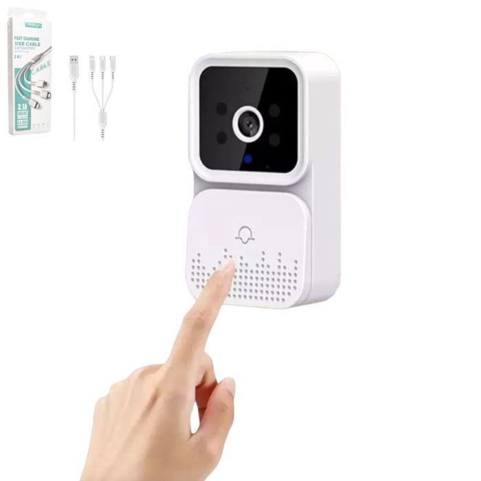 Mini sonnette sans fil avec camera Wi-Fi+ Cable 3-in-1 Lightning / Micro / Type-C
