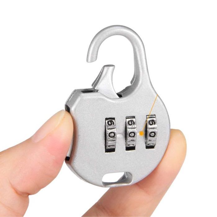 Mini Cadenas de Securite en Metal a 3 Chiffres, Mot de Passe, Antivol, Poche, Valise de Voyage, Sac a Dos