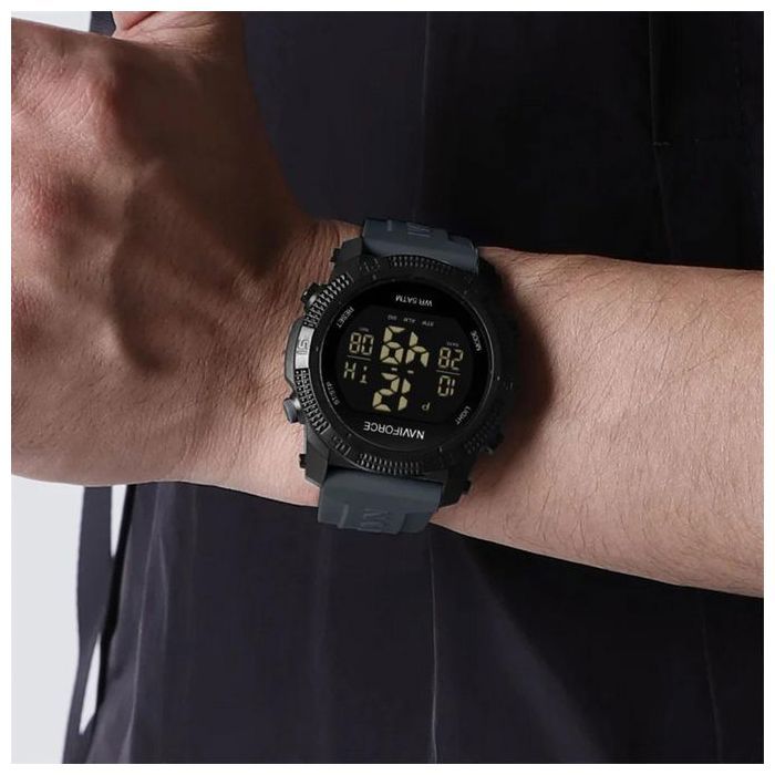 Naviforce Montre Digitale Sport Bracelet Gris - Montre Sport Homme - Style, Performance et Énergie