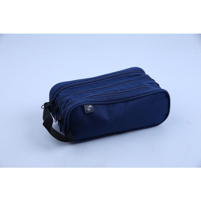 TROUSSE AUCHAN RECTANGULAIRE 3 ZIPS  - BLEU