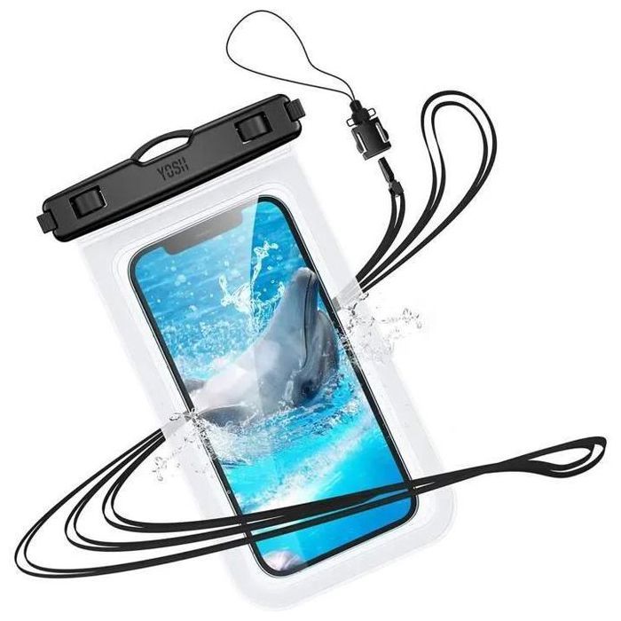 Chinehigh Pochette Etanche Sac Coque Imperméable,Résistant à l'eau,Certifiée IPX8,Brassard Ajustable