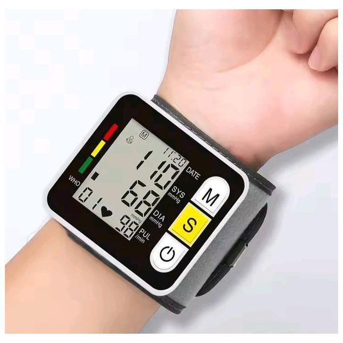 Appareil de Tension numérique au poignet,Tensiomètre numérique, moniteur de fréquence cardiaque