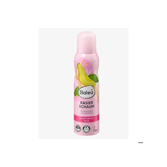 Balea Mousse à Raser Avocat & Vitamine E – Peaux Sensibles, Rasage Douceur & Protection, 150 ml