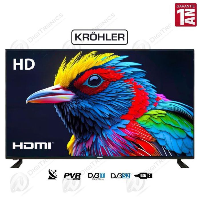 32 Pouces HD Led Récepteur intégré + TNT + HDMI + USB, Nouveau modèle