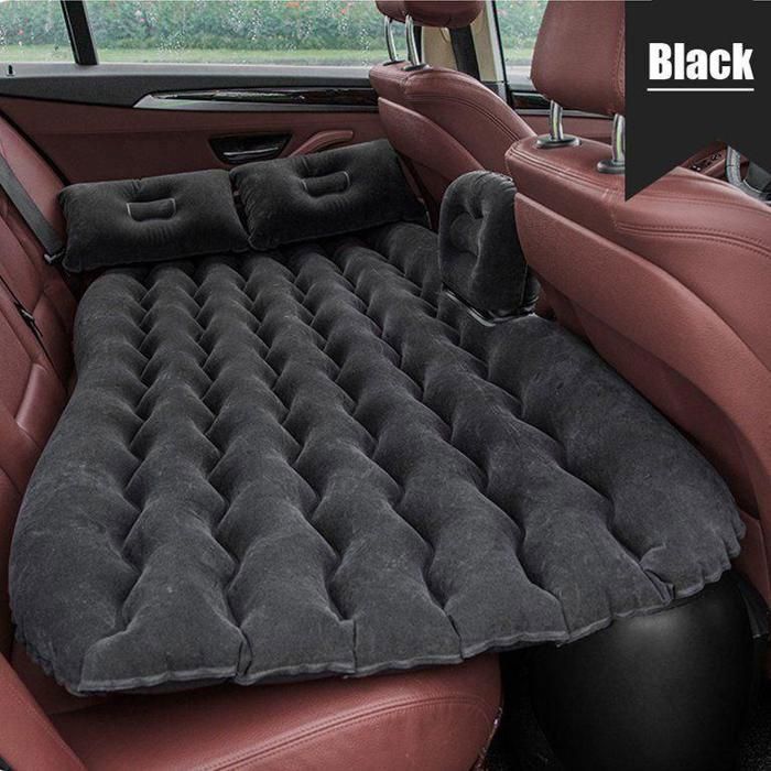 Matelas Gonflable de voiture avec 2 oreillers et Gonfleur - Noir