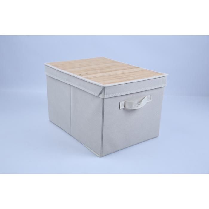 Boîte de rangement - GENERIC - FS-6294-135I - Bambou - 30x40x25 cm - Beige