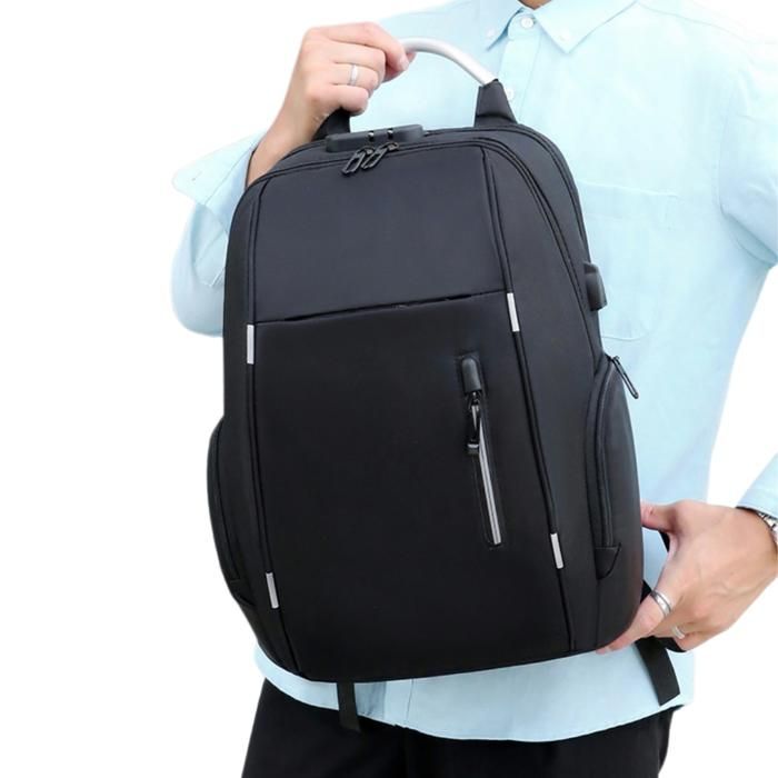 cartable de voyage et Scolaire avec recharge USB et espace de rangement optimisé-noir