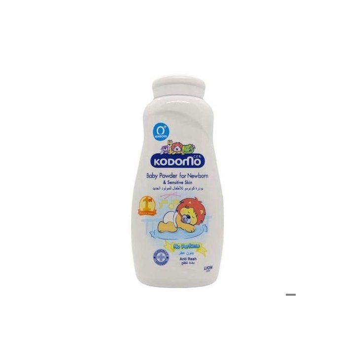 Kodomo Talc-Poudre pour Nouveau-né et Bébé-Sans parfum-Peaux sensible,180g