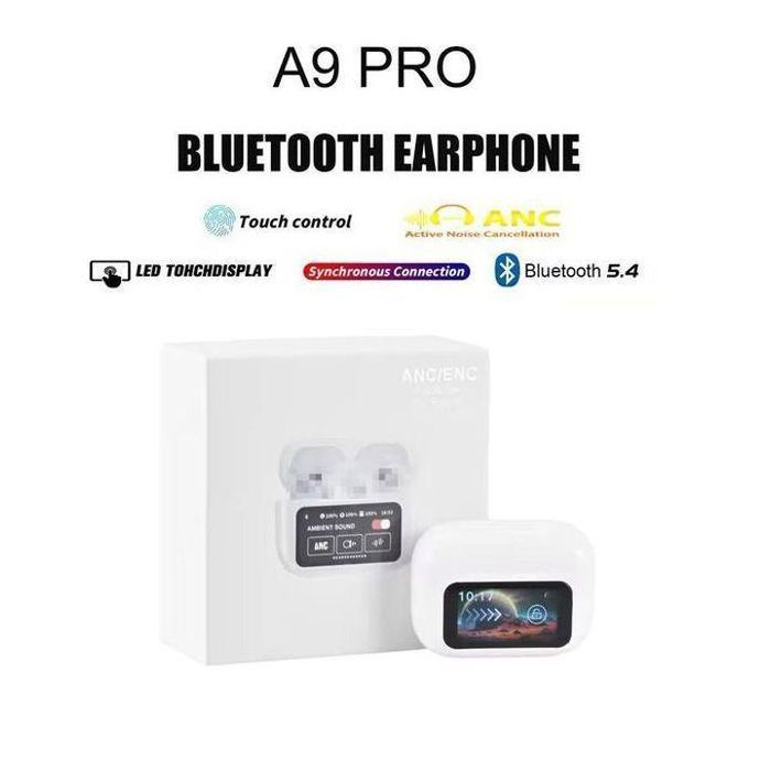 Écouteurs Bluetooth sans fil A9 pro antibruit Intra-auriculaires Écran tactile avec HD