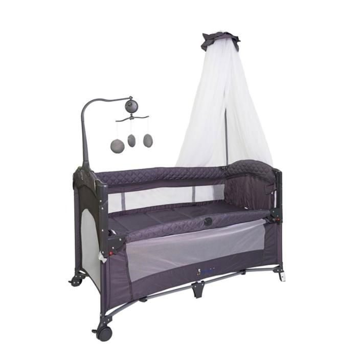 Parc lit Cododo 120/60 cm  avec moustiquaire (couleur aléatoire)
