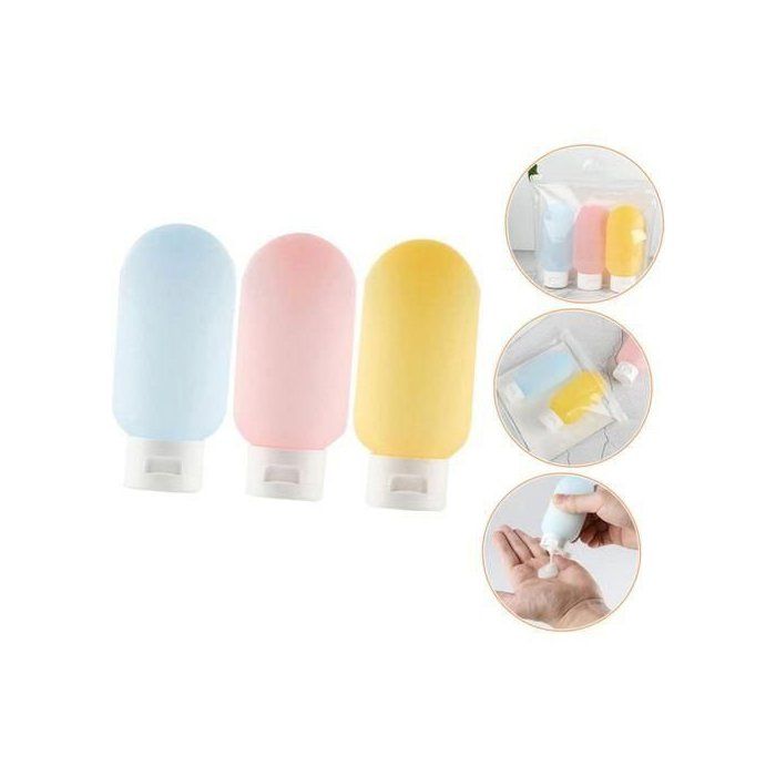 3 Bouteilles de voyage rechargeables -Idéale pour Voyage-Couleurs Aléatoiress