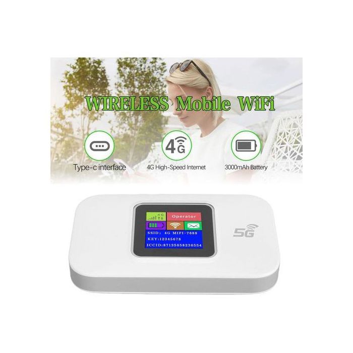 Modem Pocket WiFi 4G VR-7018 – Routeur Mobile Sans Fil – Écran LCD – Haute Vitesse – Batterie Rechargeable – Multi-Utilisateurs