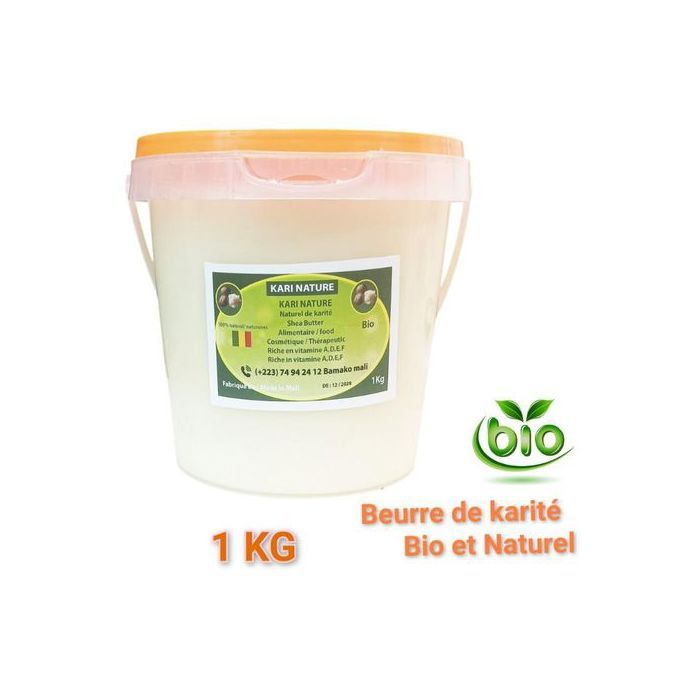 Beurre de Karité - 1 kg - Hydratant - Nourrissant - Sans parabène