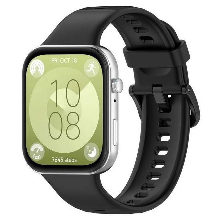 Bracelet de rechange - GENERIC - Huawei Watch Fit 4/4 Pro - Silicone - Noir - Confortable et durable