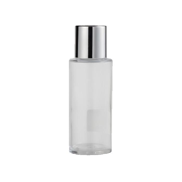 Flacon Verre Transparent 60ml à Col Sprinkler – Finition Argent Métallisé avec Joint