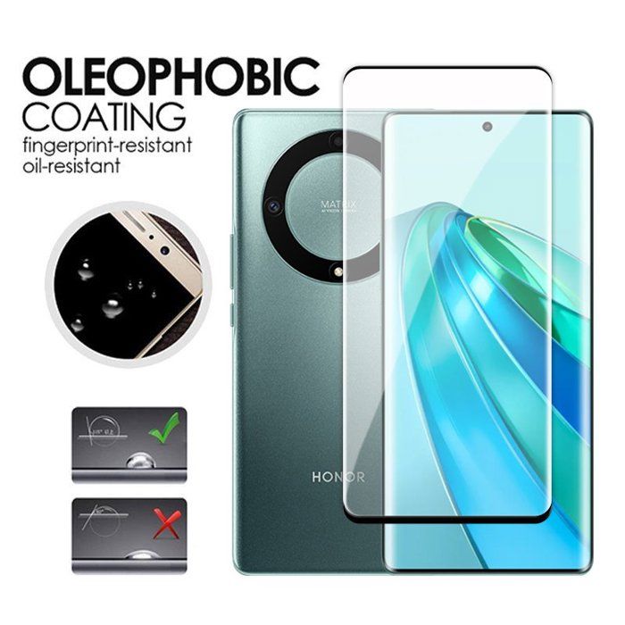 film de protection en verre trempe incassable full glue anti choc et rayure pour Honor X9B