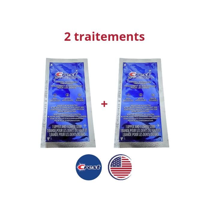 Crest 3D WhiteStrips – Soin Blanchissant Professionnel à Domicile (2 Sachets)