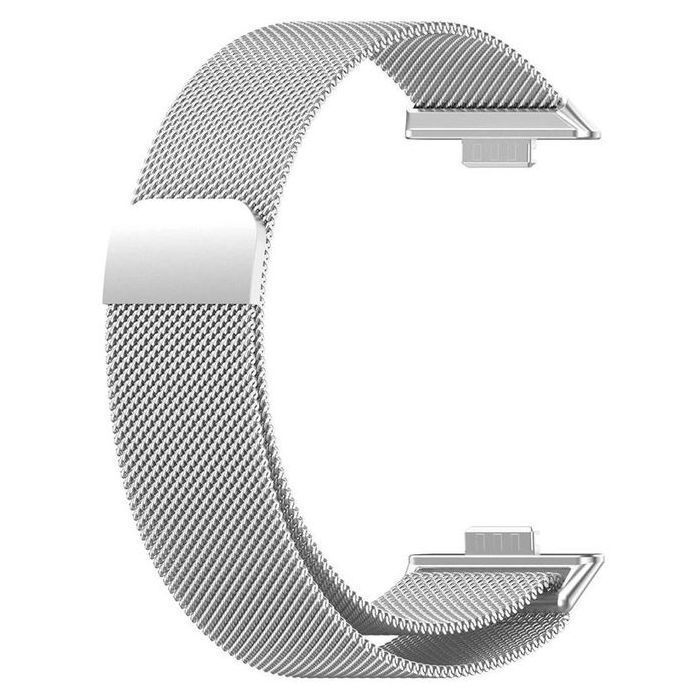 Bracelet à boucle milanaise Silver en acier inoxydable pour Huawei Watch Fit 4 Pro