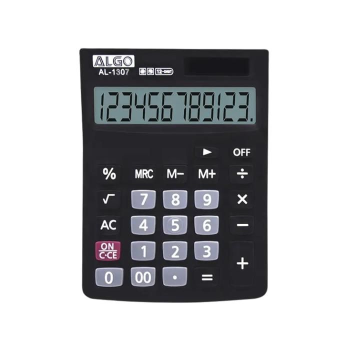 CALCULATRICE NOIR 12 CHIFFRES ALGO