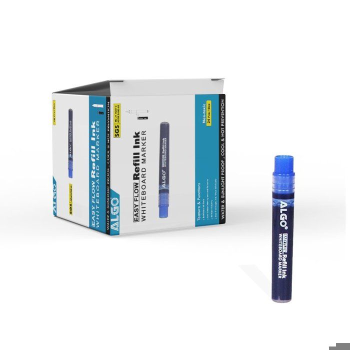 BOITE 24 RECHARGES MARQUEURS TABLEAU ALGO - Bleu