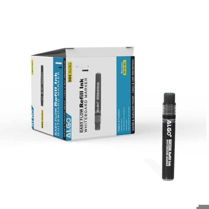 BOITE 24 RECHARGES MARQUEURS TABLEAU ALGO - Noir