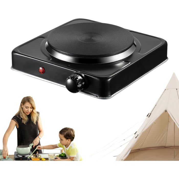 Petite cuisinière à induction électrique avec 5 niveaux de puissance et protection contre la surchauffe