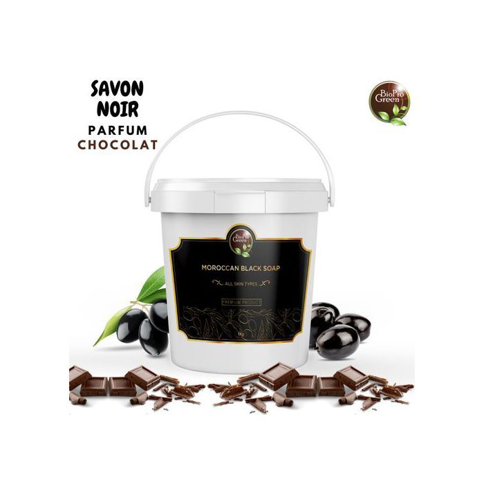 Savon - BIO PRO GREEN - Savon Noir Marocain - Parfum Chocolat - 100% Naturel - Hydratant