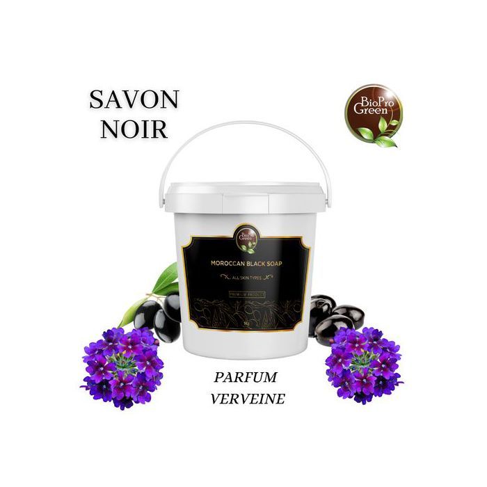 Savon noir - BIO PRO GREEN - Verveine - 100% naturel - Purifiant - Minéral
