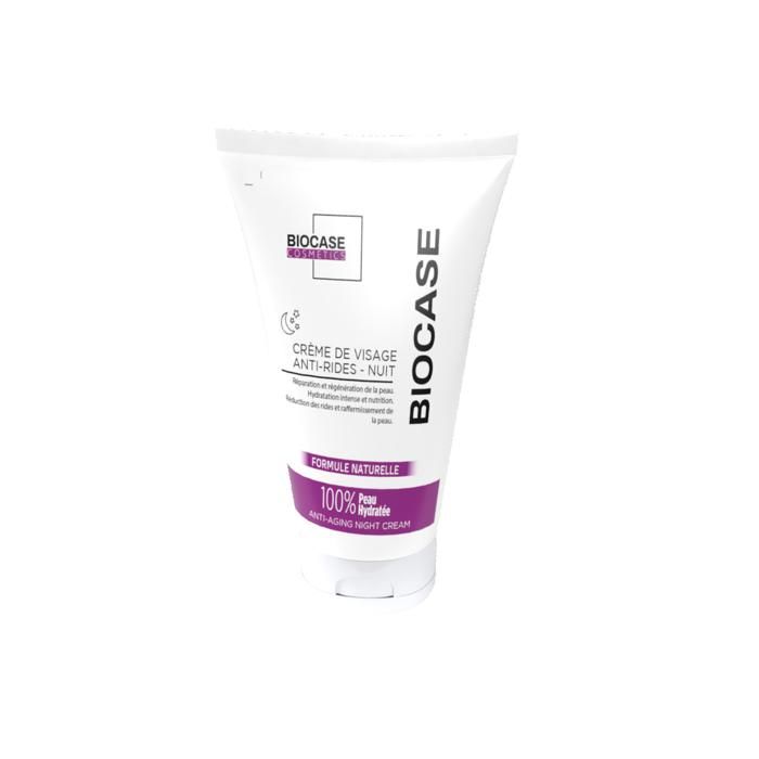 Crème de Nuit Anti-Rides - Biocase Cosmetics - 50ml - Tous types de peau - Femme