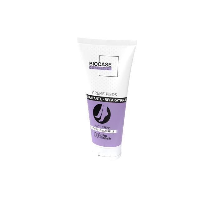 Crème hydratante pour pieds - Biocase Cosmetics - 75 ml - Sans parabène - Tous types de peau