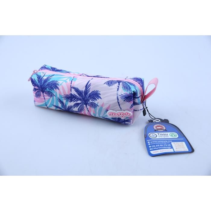 Trousse cubique pratique pour stylos avecfermeture zippée
