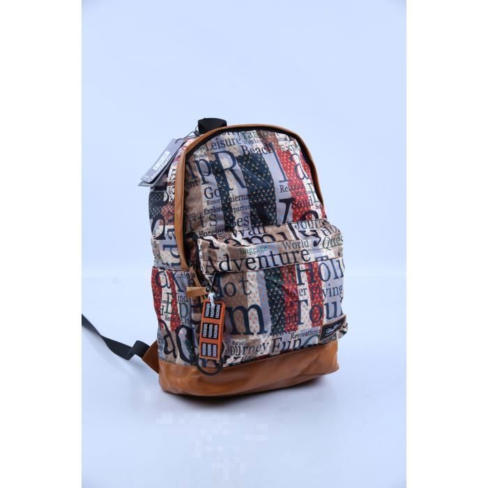 Sac à dos - GENERIC - 40cm - Similicuir - 2 poches - Style urbain
