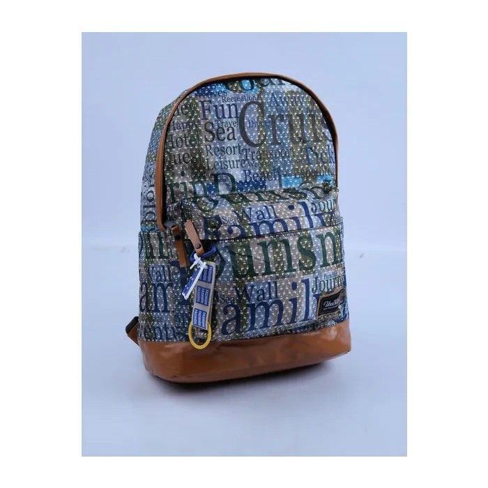 Sac à dos 40 cm avec 2 poches en similicuir